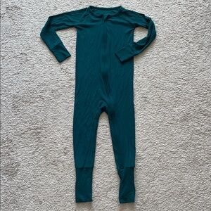 EUC Little Sleepies Ribbed Pine Zippy